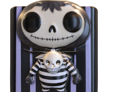 Gothic Themed Flask Beetlejuicer Model 3D