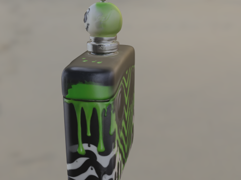 Beetlejuicer Flask Stylized Halloween Modello 3D