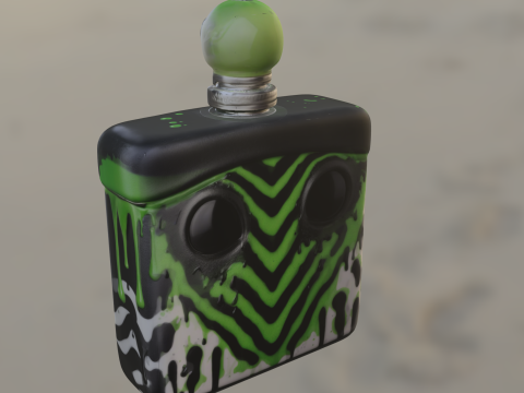 Beetlejuicer Flask Stylized Halloween Modello 3D