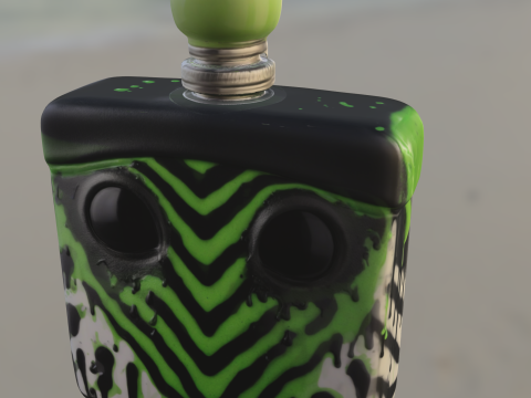 Beetlejuicer Flask Stylized Halloween Modello 3D