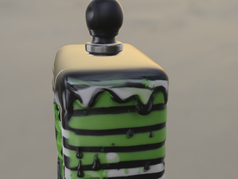 Beetlejuicer Cute Flask Halloween Bottle 3Dモデル