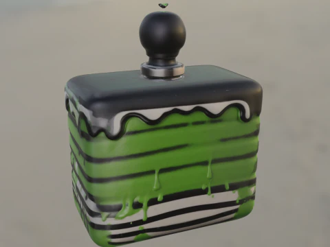 Bottiglia di Halloween con boccetta carina Beetlejuicer Modello 3D