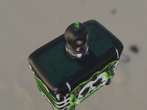 Bottiglia di Halloween con boccetta carina Beetlejuicer Modello 3D