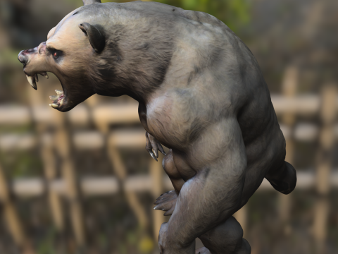 Mutant Werebear Ferocious Beast 3D Model