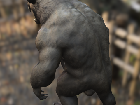 Mutant Werebear Ferocious Beast 3D Model