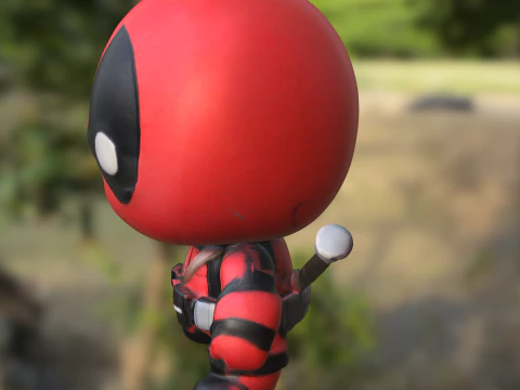 Chibi deadpool toy Superhero 3D Model