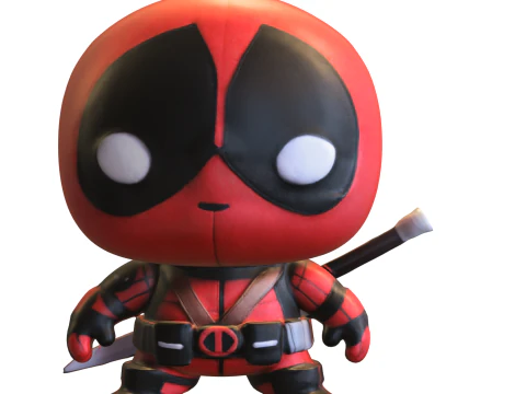 Chibi deadpool toy Superhero 3D Model