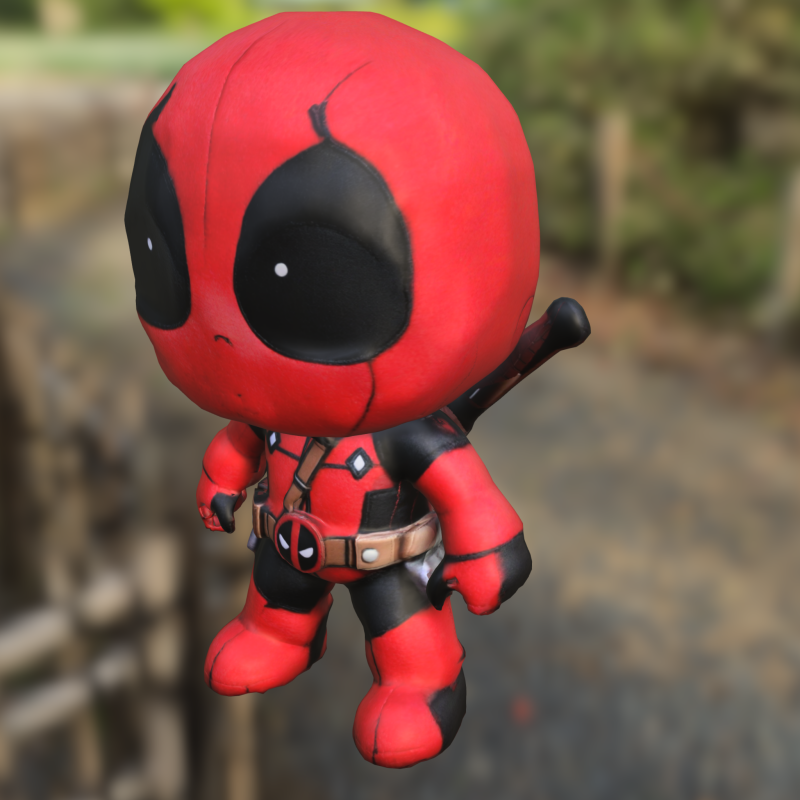 Mini Hero Cartoon deadpool 3D Modell .c4d .max .obj .3ds .fbx .stl .blend