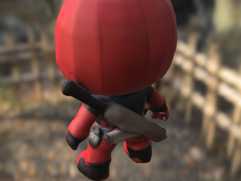 Mini Hero Cartoon deadpool 3D Modell
