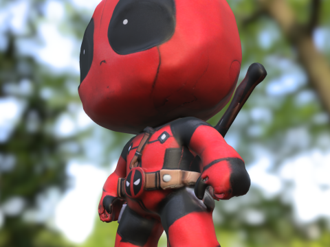Mini Hero Cartoon deadpool 3D Modell