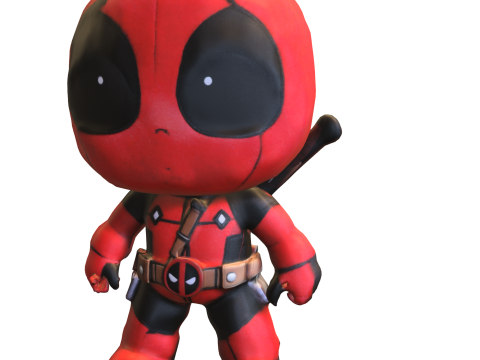 Mini Hero Cartoon deadpool 3D Modell