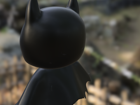 Mini Batman Chibi Superhero 3D Model