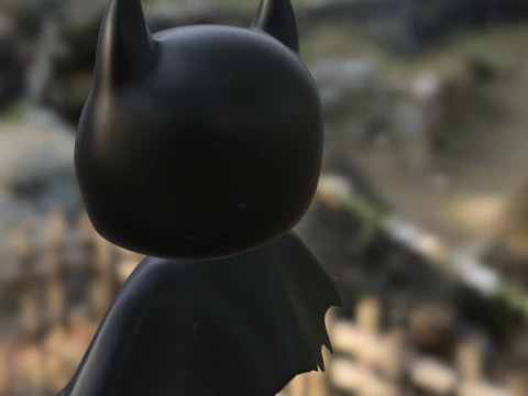 Mini Batman Chibi Superhero 3D Model