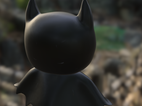 Mini Batman Chibi Superhero 3D Model