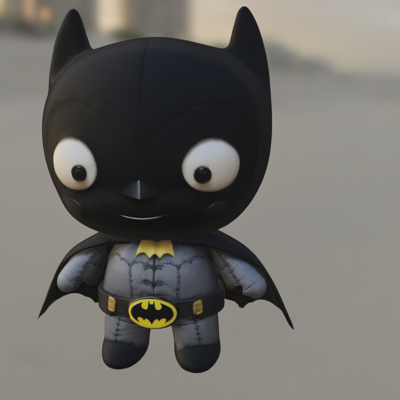 Chibi Bat Hero 3D Modell .c4d .max .obj .3ds .fbx .stl .blend 