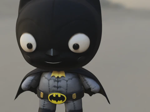 Chibi Bat-held 3D Model