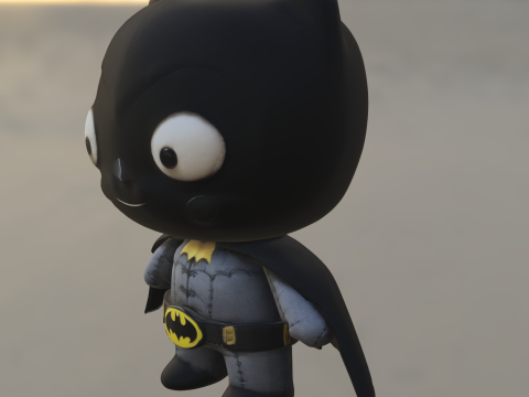 Chibi Bat Hero 3D Modell