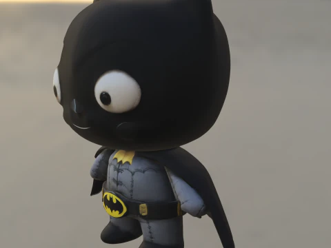 Chibi Bat Hero 3D Model