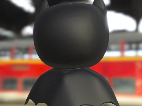 Chibi Bat Hero 3D Model
