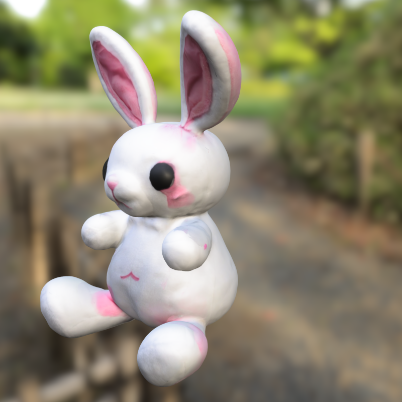 Chibi Plush Bunny 3Dモデル .c4d .max .obj .3ds .fbx .stl .blend
