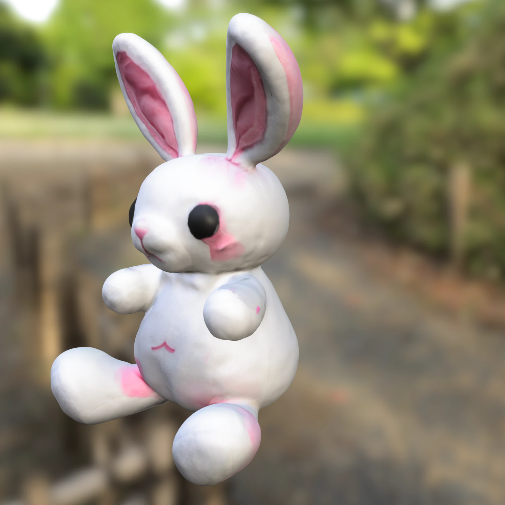 Chibi Plush Bunny 3D Model .c4d .max .obj .3ds .fbx .stl .blend 