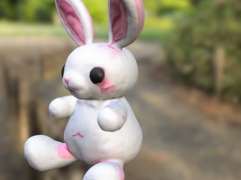 Chibi Plush Bunny Modelo 3D