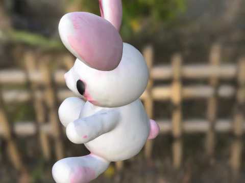 Chibi Plush Bunny 3D Model