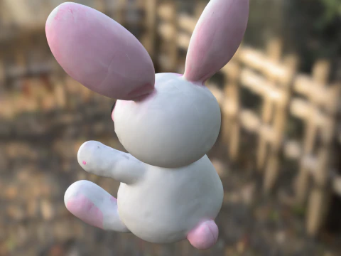 Chibi Plush Bunny 3D Model