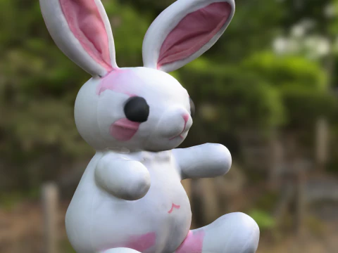 Chibi Plush Bunny 3D Model