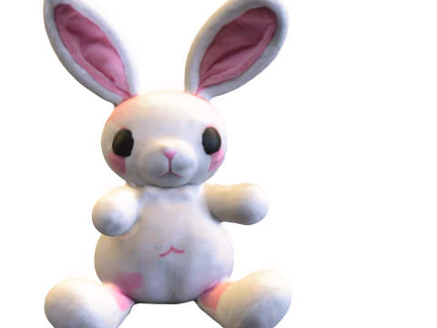 Chibi Plush Bunny 3D Model