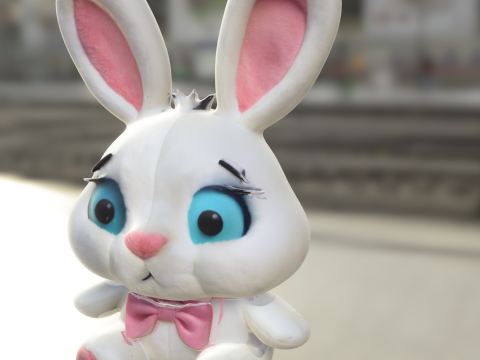 Chibi Sad Bunny Modelo 3D