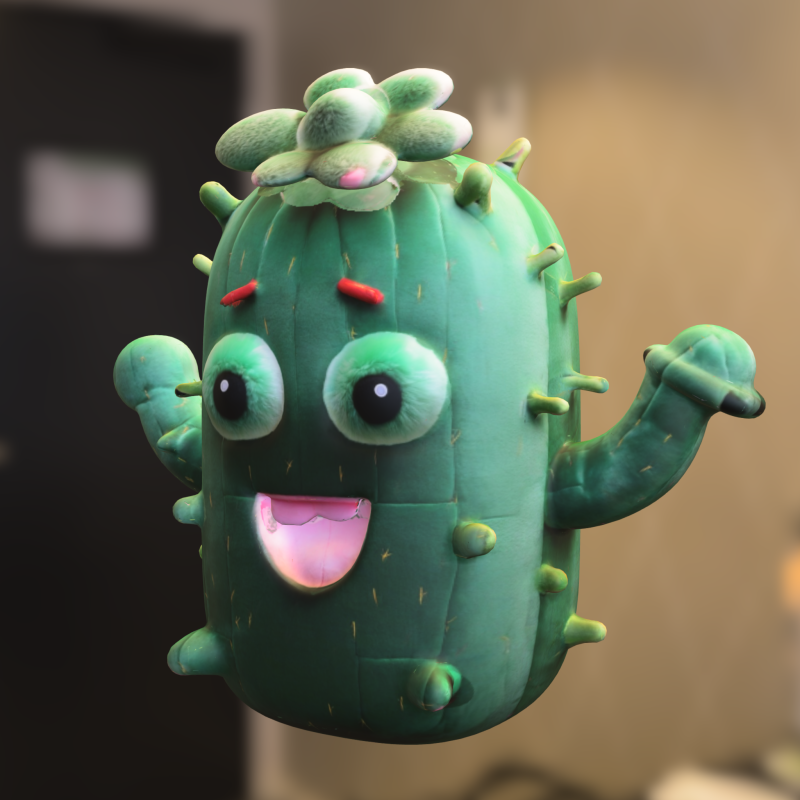 Chibi Cactus Character 3Dモデル .c4d .max .obj .3ds .fbx .stl .blend