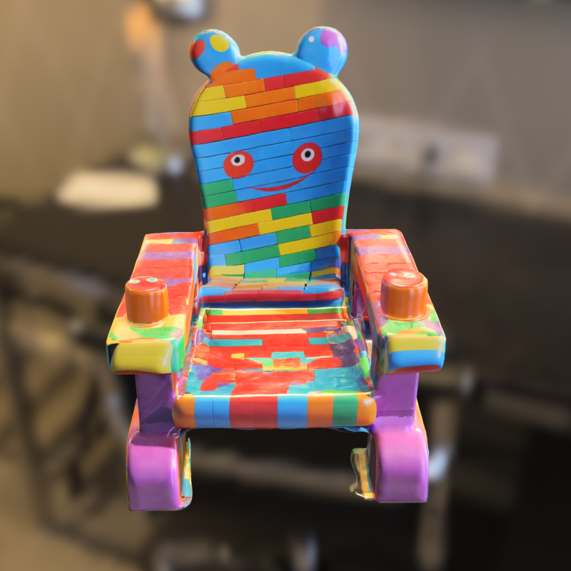Colorful Cartoon Chair 3D मॉडल .c4d .max .obj .3ds .fbx .stl .blend