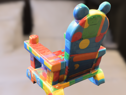 Colorful Cartoon Chair 3D मॉडल
