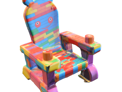 Colorful Cartoon Chair 3D मॉडल