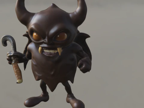 Chibi Demon Goblin 3D Model