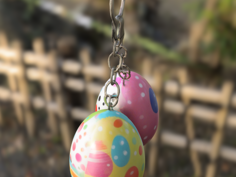 Easter Egg Keychain Modelo 3D