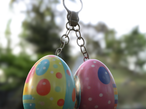Easter Egg Keychain Modelo 3D