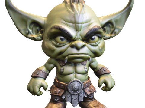 Guerreiro Goblin Estilizado DD Modelo 3D