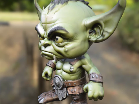 Stylized Goblin Warrior DD 3D Model