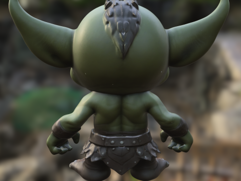 Stylized Goblin Warrior DD Modèle 3D