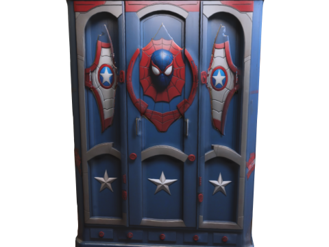 Superhero Themed Wardrobe Cabinet 3D 模型