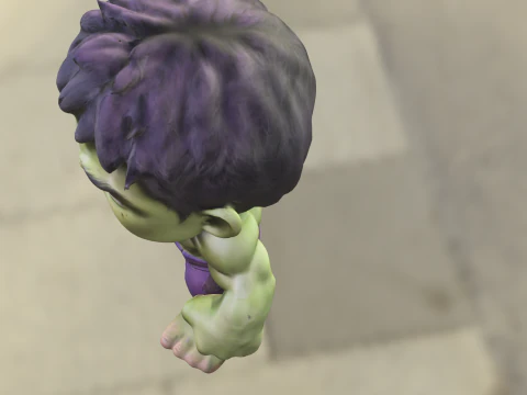 Superhero Hulk chibi 3D Model