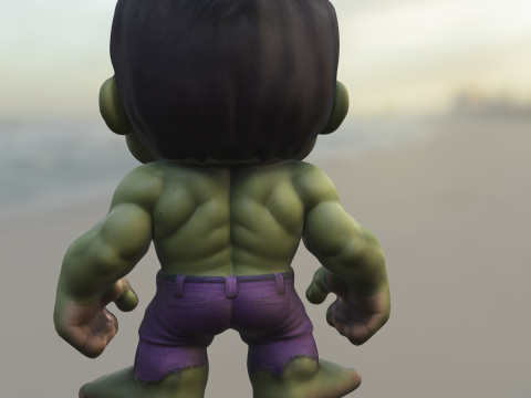 Superhero Hulk chibi 3D Modell