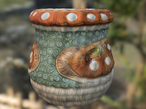 Mushroom Fantasy Mug Modèle 3D