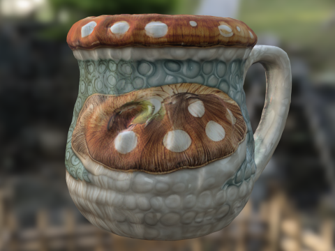 Mushroom Fantasy Mug 3Dモデル