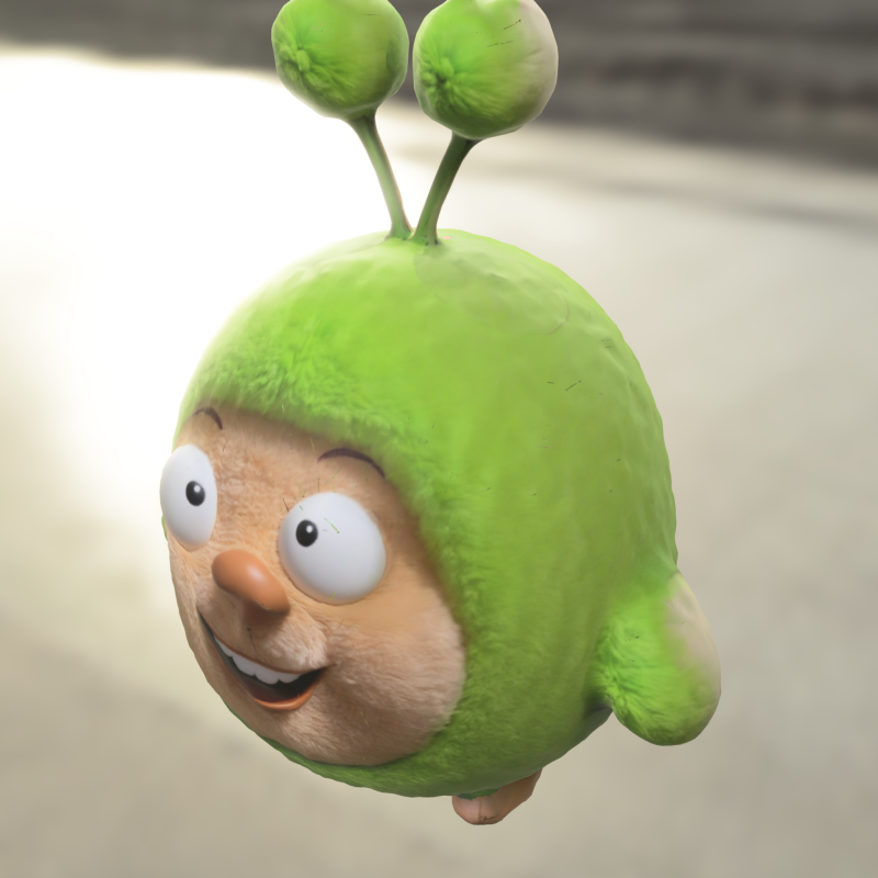 Cute Alien Mascot 3D 模型 .c4d .max .obj .3ds .fbx .stl .blend 