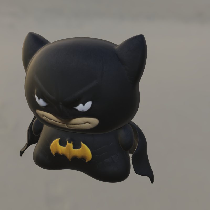 Chibi Batman Hero 3D Модель .c4d .max .obj .3ds .fbx .stl .blend