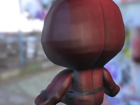 Chibi deadpool Hero 3D Model