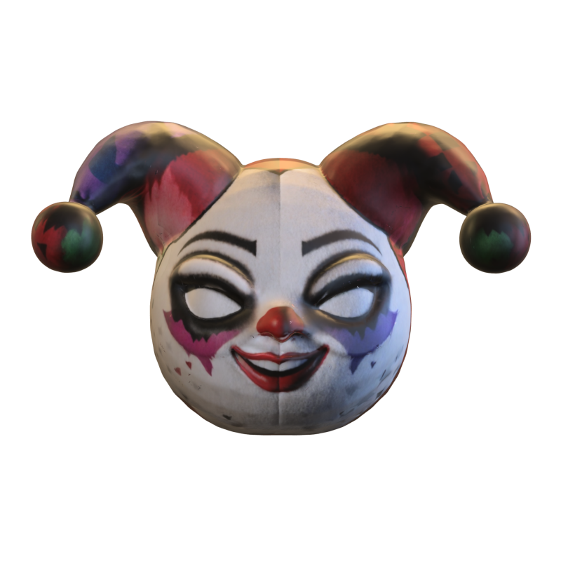 Creepy Jester Mask 3D मॉडल .c4d .max .obj .3ds .fbx .stl .blend
